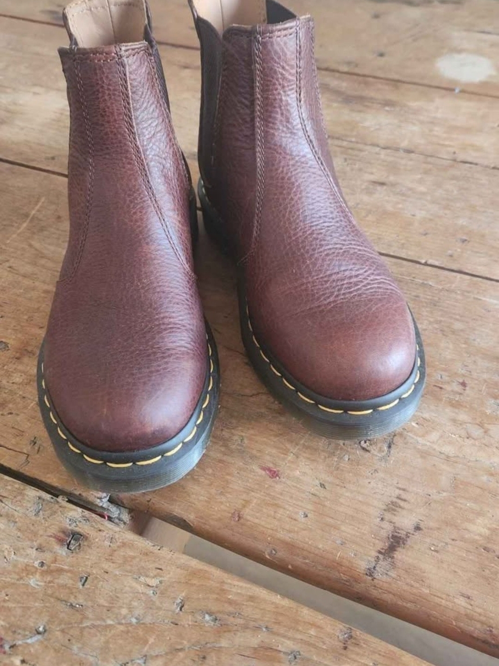 Dr. Martens Brown Leather Chelsea Ankle Boots